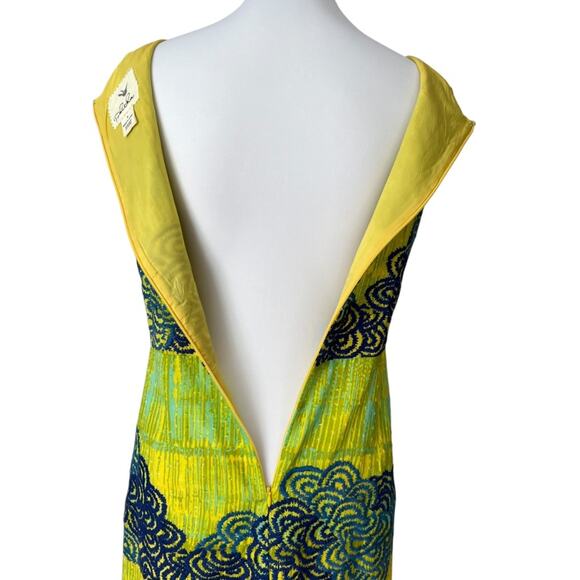 Anthropologie Dress 8 Embroidered Fall Dress Boho Tabitha Azure Scroll RARE - Picture 13 of 16